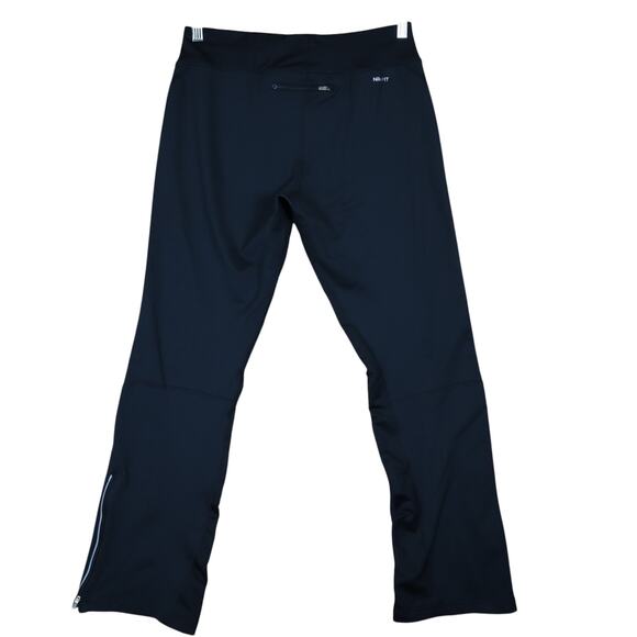 Nike Womens Boot Cut Sweatpants Size Medium Black Soccer Pants Zipper Hem - Picture 4 of 11